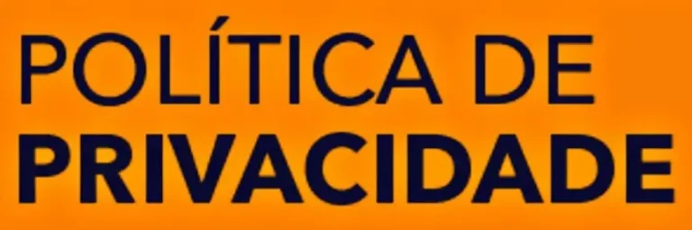 Banner com o título Política de Privacidade da FourFlags Language Center em letras escuras sobre fundo alaranjado.