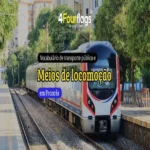 Falando sobre transporte público e meios de locomoção em francês 17 "Vocabulário de transporte público e meios de locomoção em francês: guia prático ilustrado com trem em estação, oferecido pela FourFlags Language Center