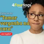 Como se diz tome vergonha na cara em inglês: ilustração com jovem pensativa e expressão idiomática, oferecido pela FourFlags Language Center